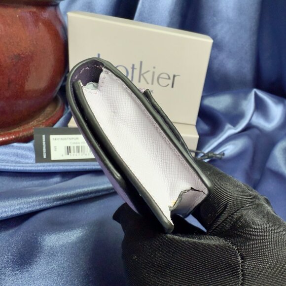 Botkier Cobble Hill Snap Wallet – Purples/White Saffiano Leather (NWT + Box) - Picture 12 of 16